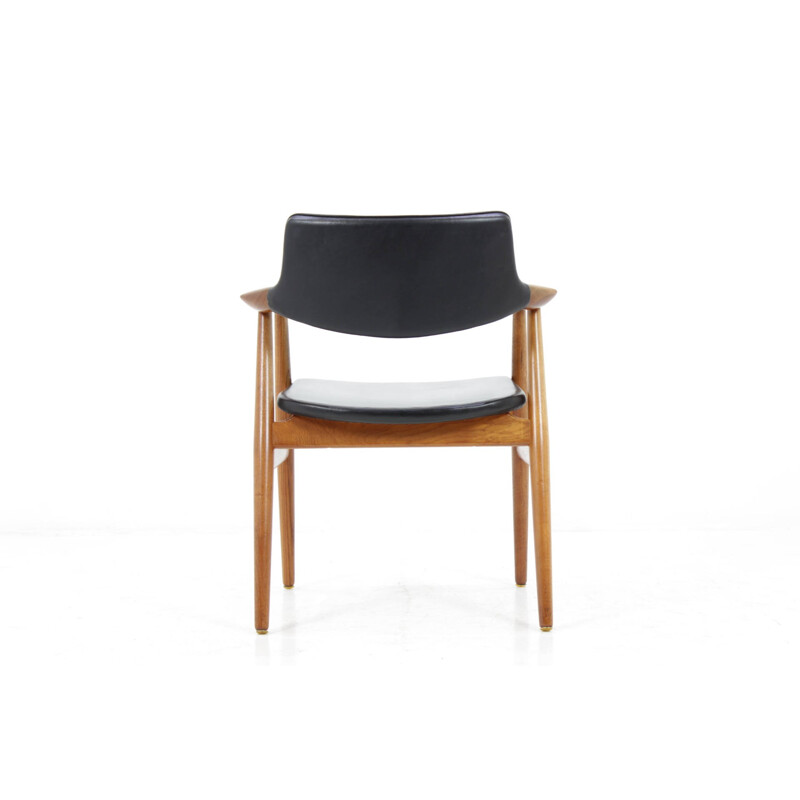 Vintage teak and leather armchair by Erik Kirkegaard - 1960s