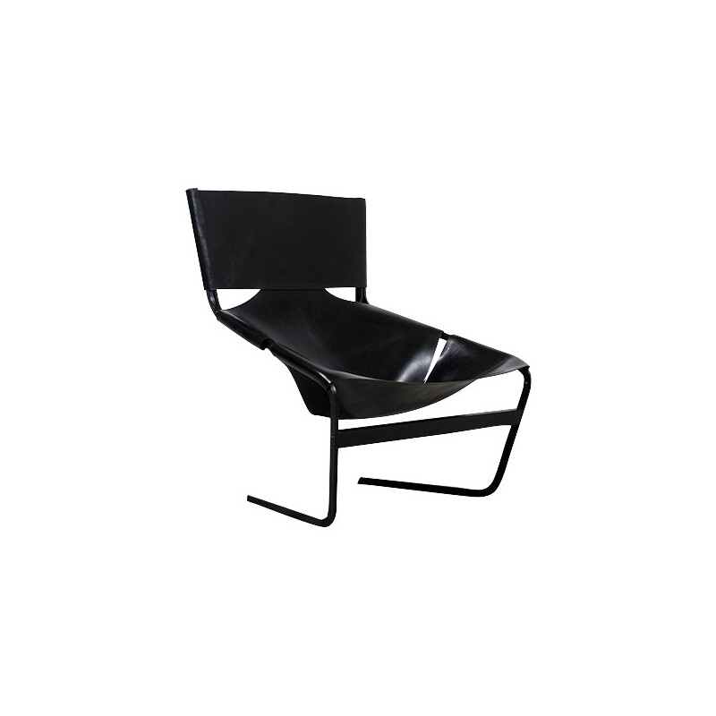 Black "444" armchair, Pierre PAULIN - 1960s