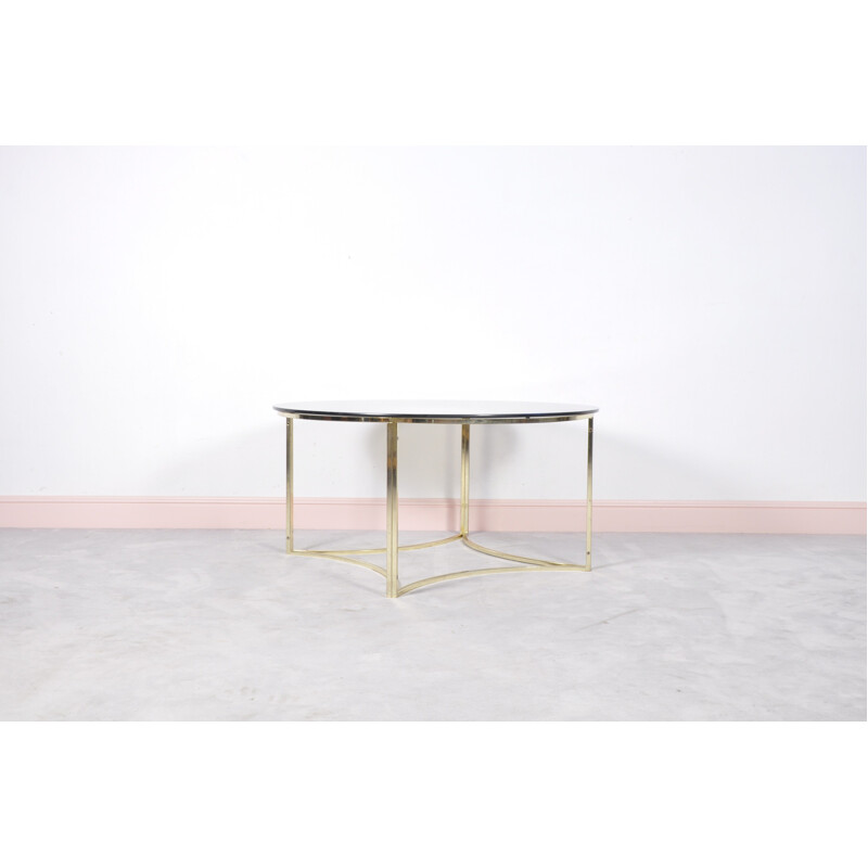 Mid-century brass & glass coffee table - 1970s