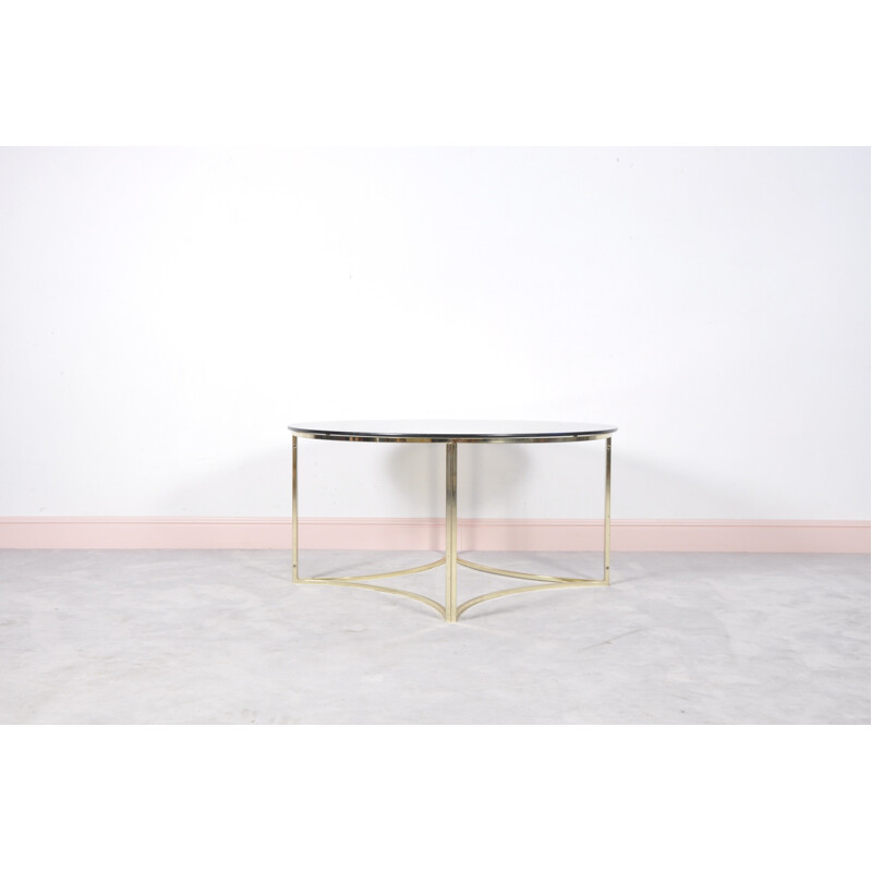 Mid-century brass & glass coffee table - 1970s