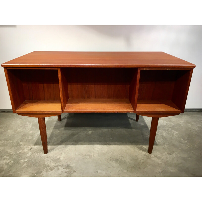 Danish teak desk with 6 drawers - 1960s