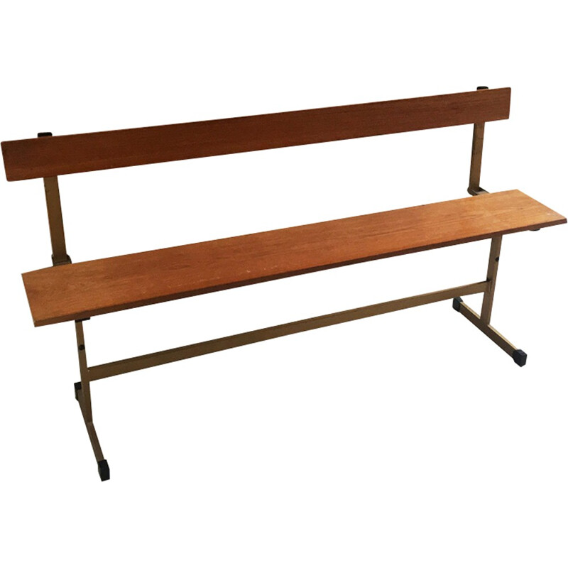 Pair of mid century Staples Ladderax fold down benches - 1960s