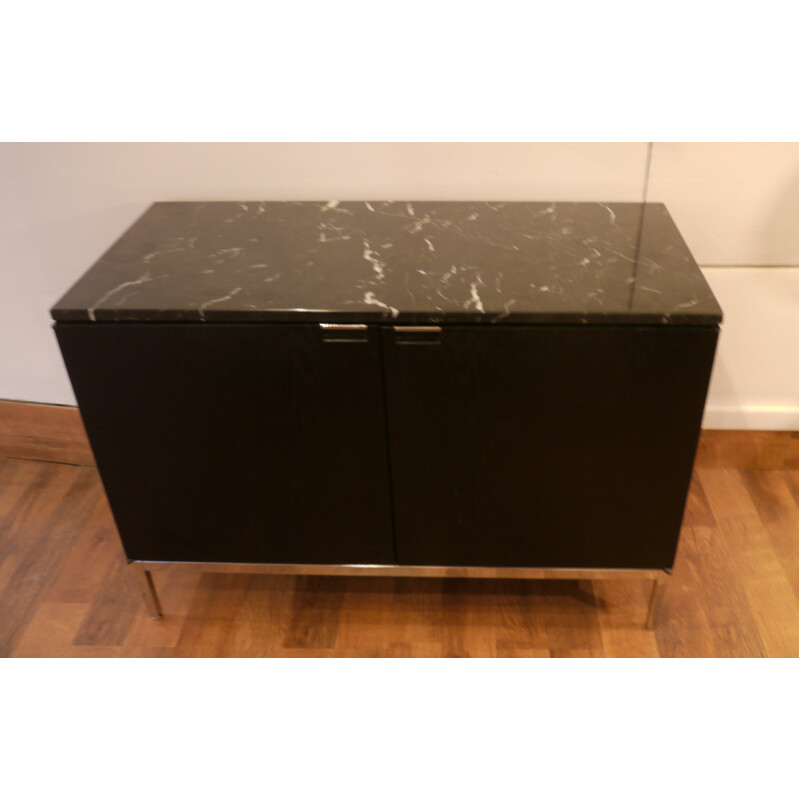 Sideboard with a black marble table top, Florence KNOLL - 1980s