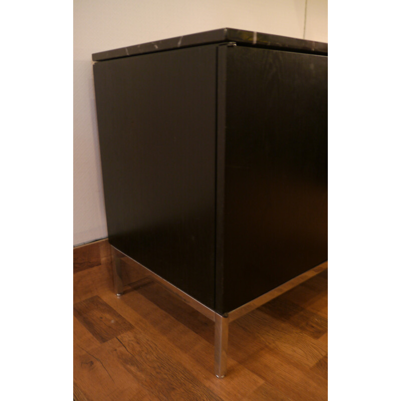 Sideboard with a black marble table top, Florence KNOLL - 1980s