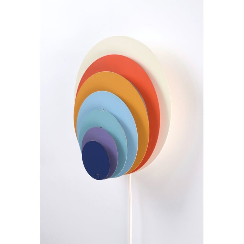 Peacock wall lamp by Bent Karlby pour Lyfa - 1970s