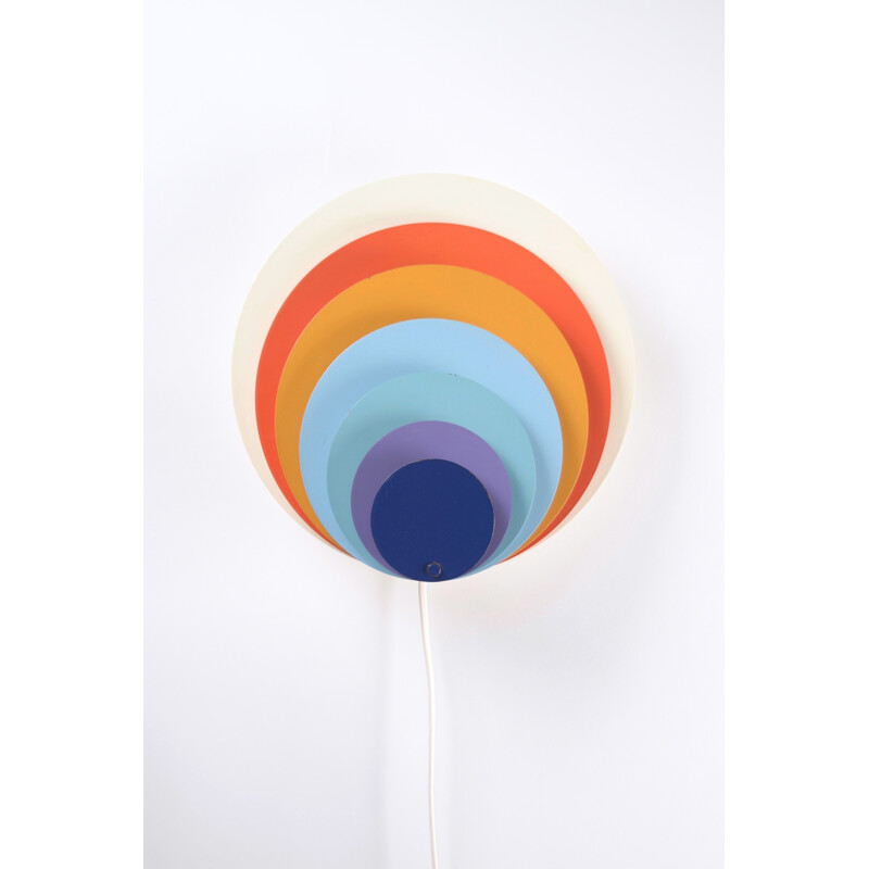 Applique multicolore Paon de Bent Karlby pour Lyfa - 1970