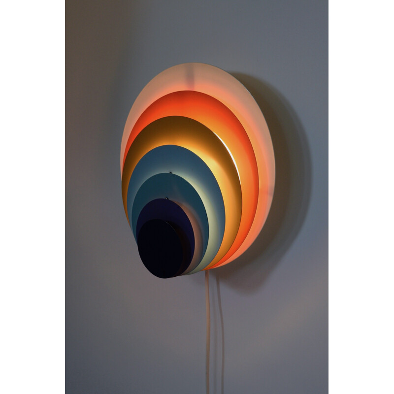 Peacock wall lamp by Bent Karlby pour Lyfa - 1970s