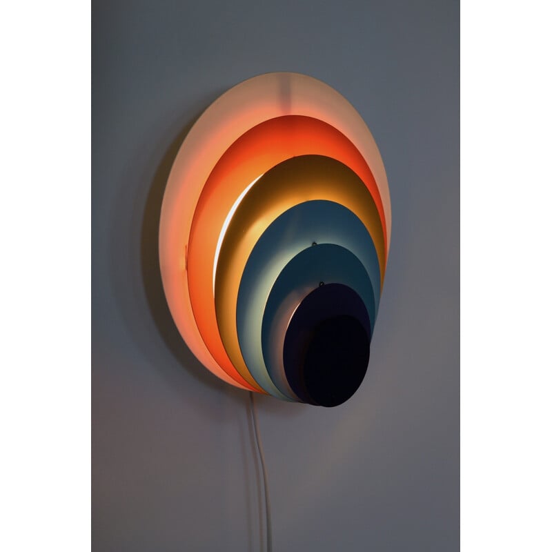 Peacock wall lamp by Bent Karlby pour Lyfa - 1970s