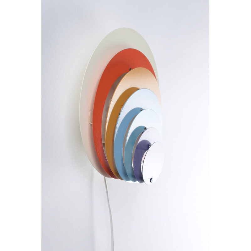 Peacock wall lamp by Bent Karlby pour Lyfa - 1970s