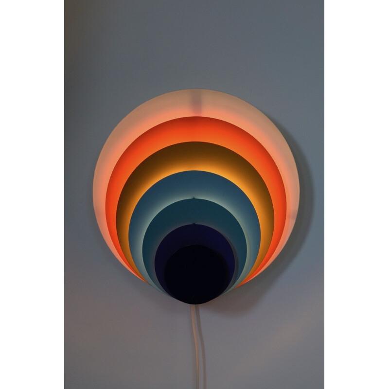 Peacock wall lamp by Bent Karlby pour Lyfa - 1970s