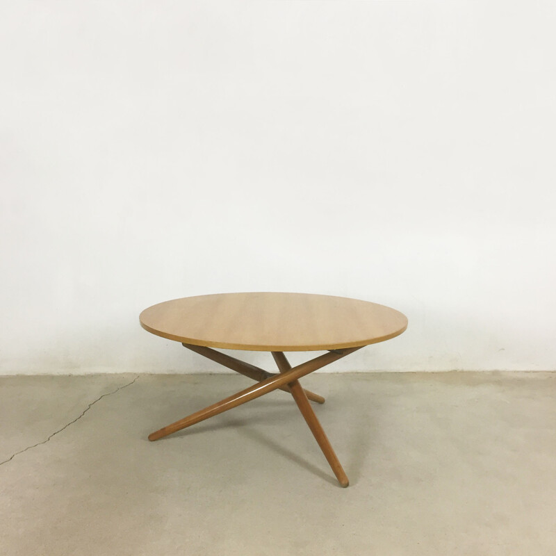 Table à repas "Movex" en bois de cerisier de Jürg Bally pour Wohnhilfe Zürich - 1950