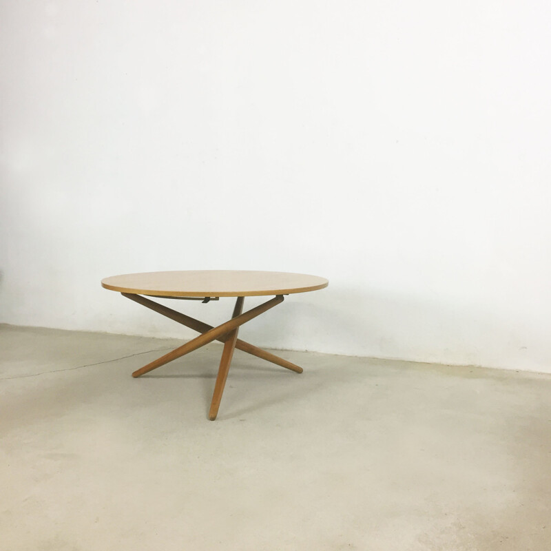 Table à repas "Movex" en bois de cerisier de Jürg Bally pour Wohnhilfe Zürich - 1950
