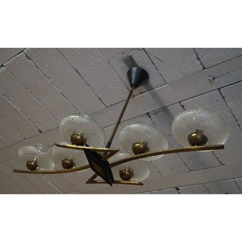 Vintage 6-light lustre - 1950s