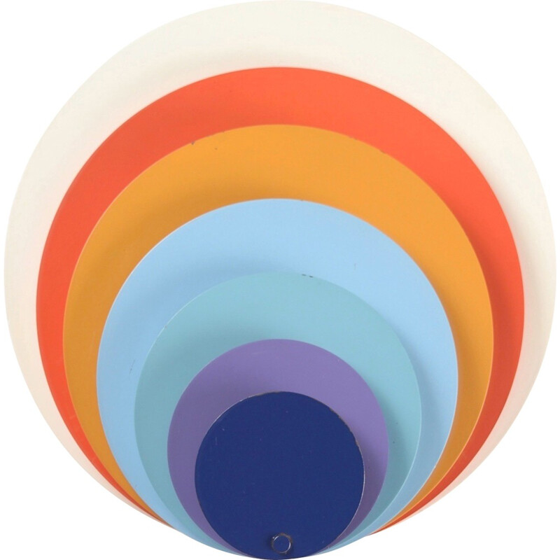 Applique multicolore Paon de Bent Karlby pour Lyfa - 1970