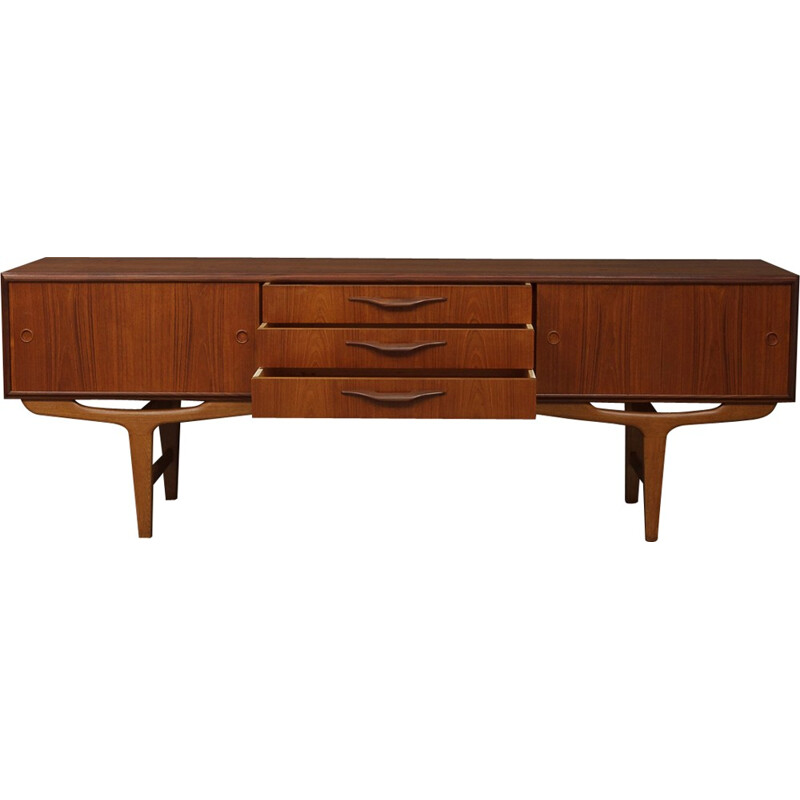 Scnadinavian teak sideboard with oak base - 1960s