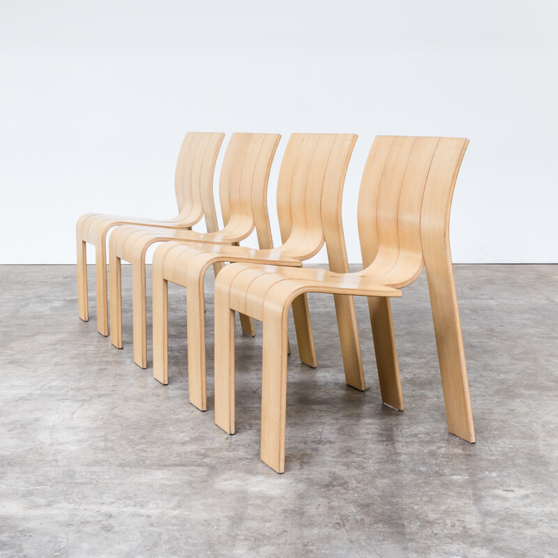 Set of 4 dining room chairs by Gijs Bakker for Castelijn - 1970s