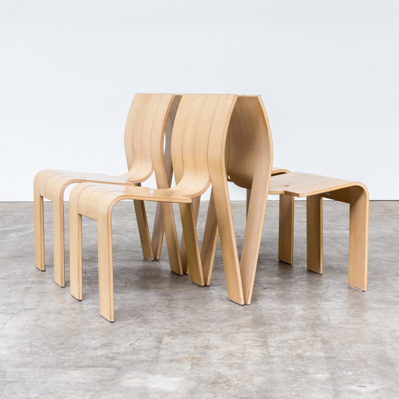 Set of 4 dining room chairs by Gijs Bakker for Castelijn - 1970s