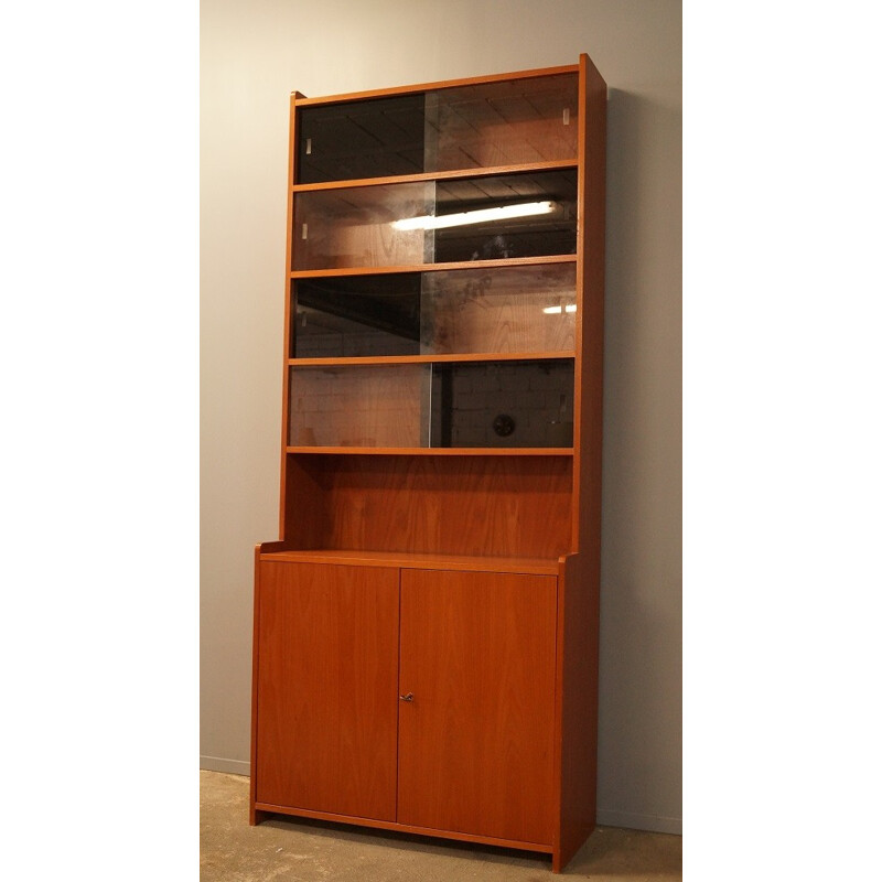 Teak and glass bookcase - 1960s