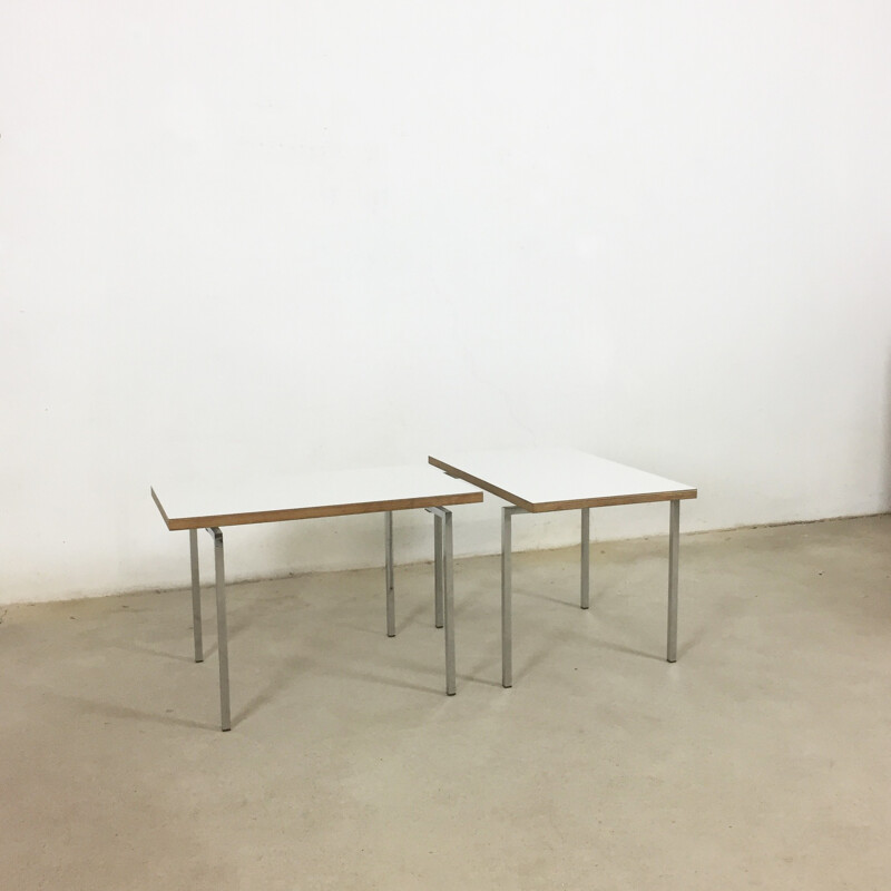 set of 2 modernist stacking tables by Trix & Robert Haussmann - 1950s