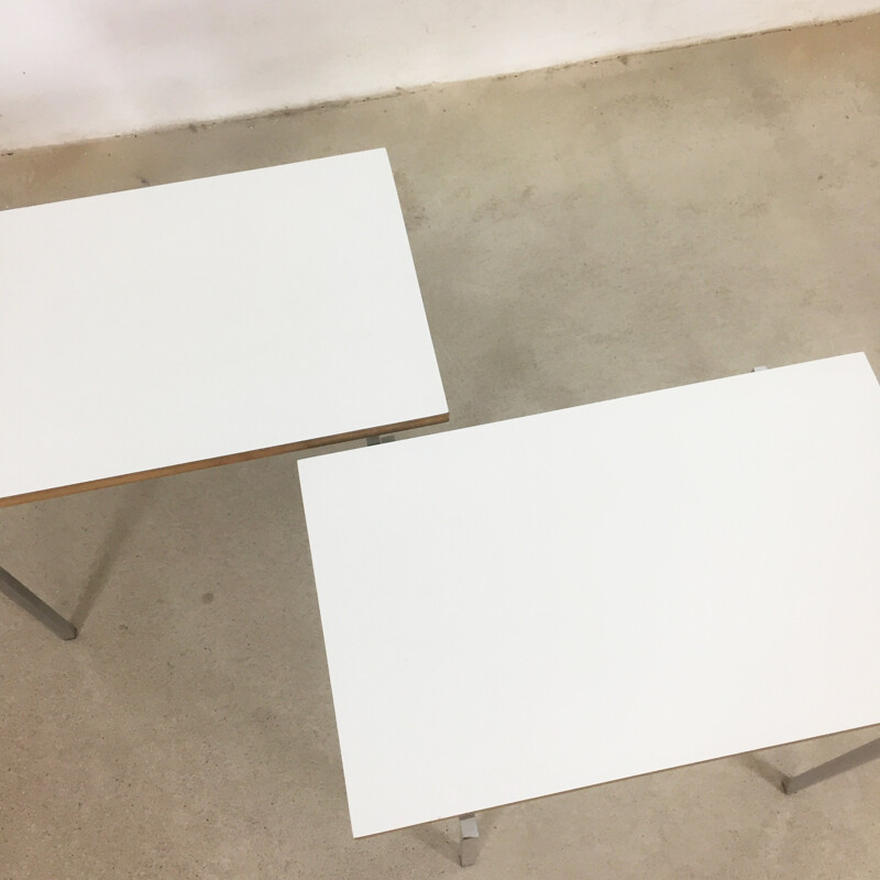 set of 2 modernist stacking tables by Trix & Robert Haussmann - 1950s