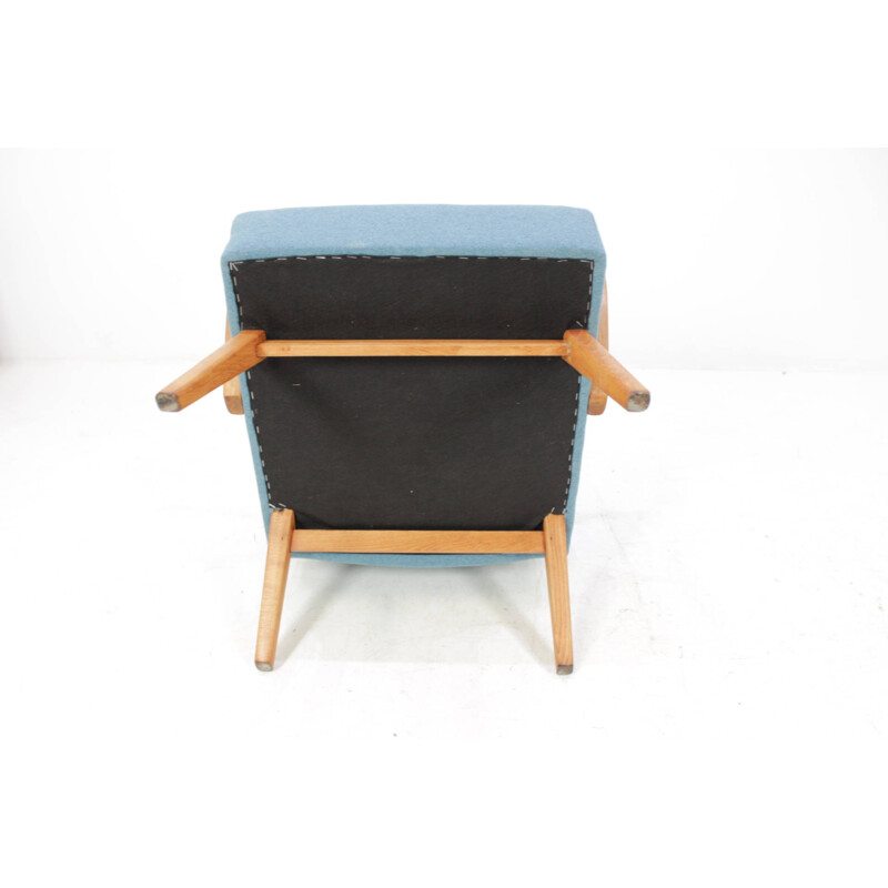 Blue bentwood lounge chair produced by Thonet - 1960s