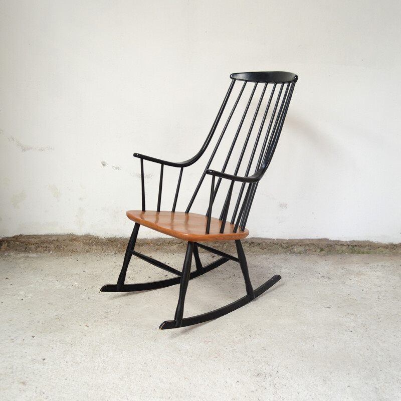 Mid-century Scandinavian "Grandessa" rocking chair by Lena Larsson - 1960s