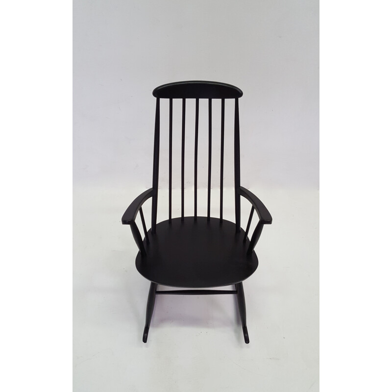 Scandinavian rocking chair in beechwood by Rolan Rainer - 1950s