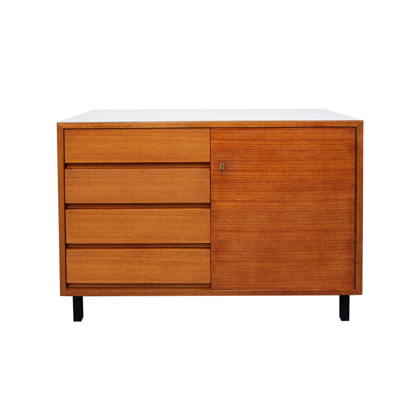 Vintage teak sideboard with drawers - 1960s