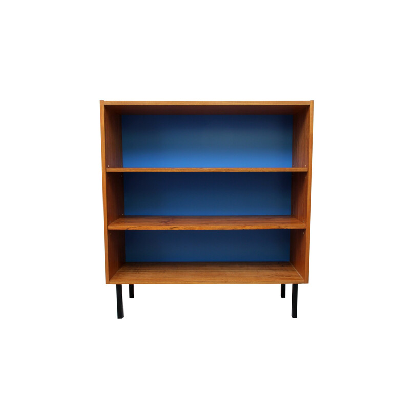 Mid century blue bookcase in walnut - 1960s