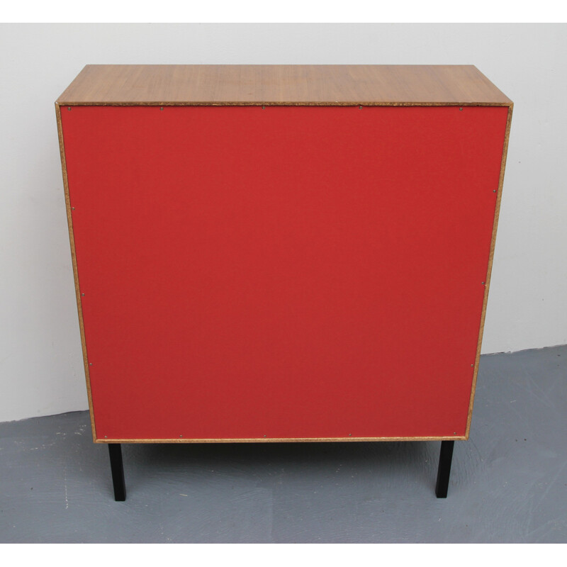 Vintage teak red bookshelves - 1960s