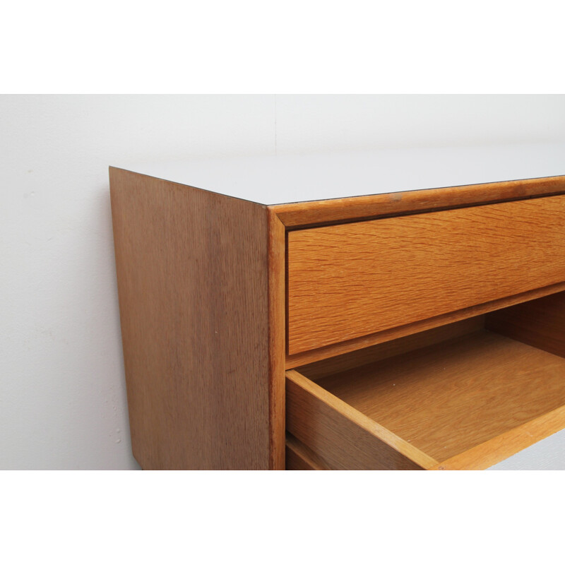 Mid-centuty oakwood sideboard with 6 drawers produced by FDD - 1960s