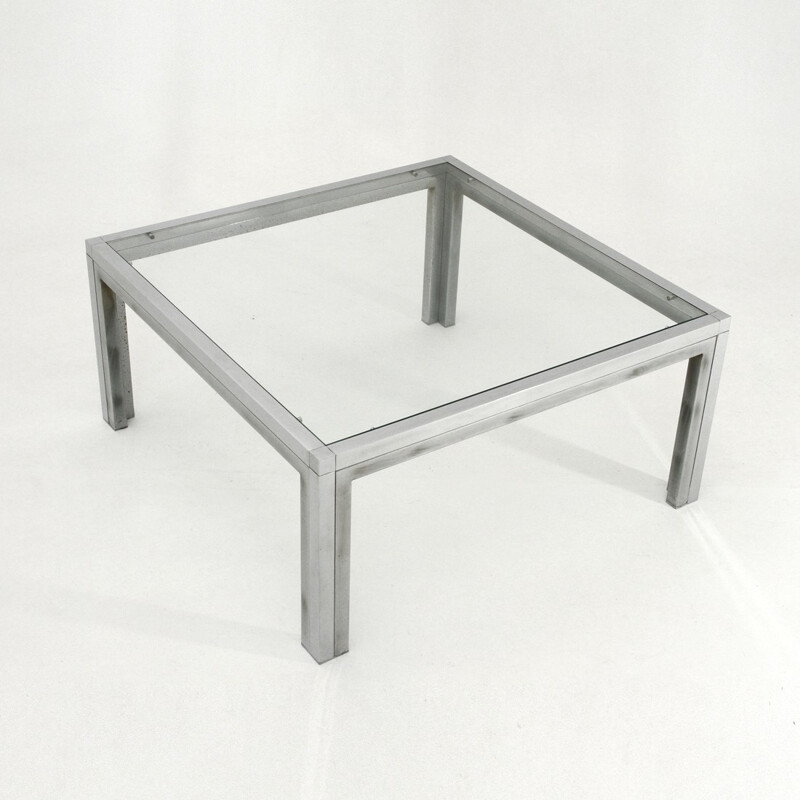 Vintage Italian square coffee table - 1970s