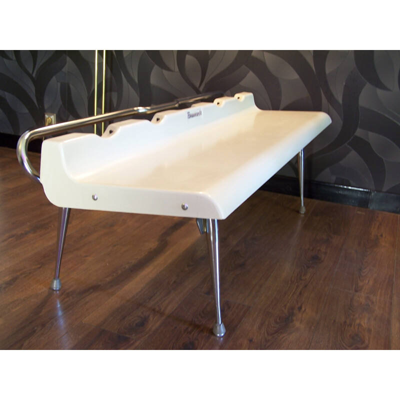 Vintage Brunswick fiberglass bench - 1960s