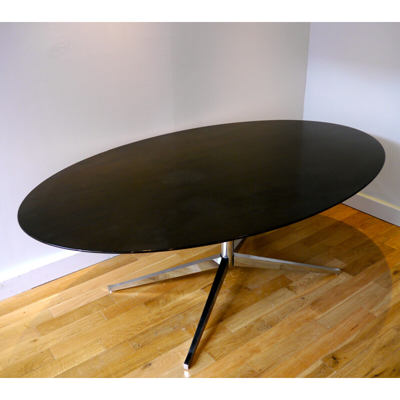 Wooden oval table, Florence KNOLL - 1961