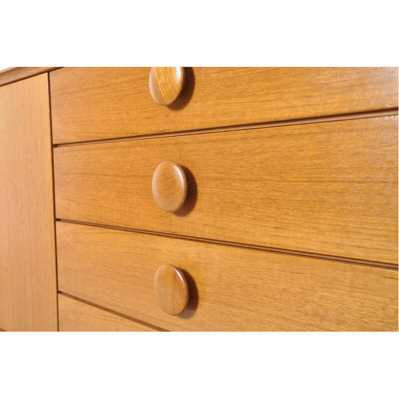 Mid-Century Danish figured teak sideboard - 1960s