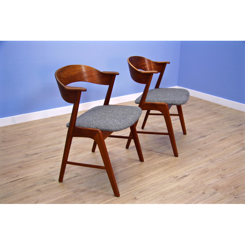 Ensemble de 2 chaises à repas de Kai Kristiansen - 1950