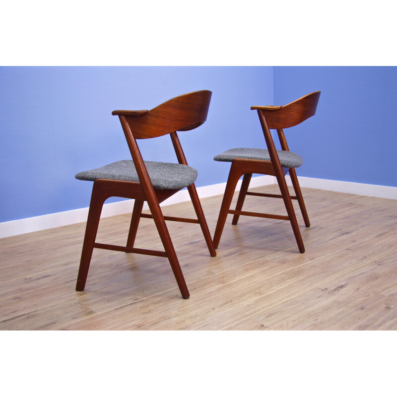 Ensemble de 2 chaises à repas de Kai Kristiansen - 1950