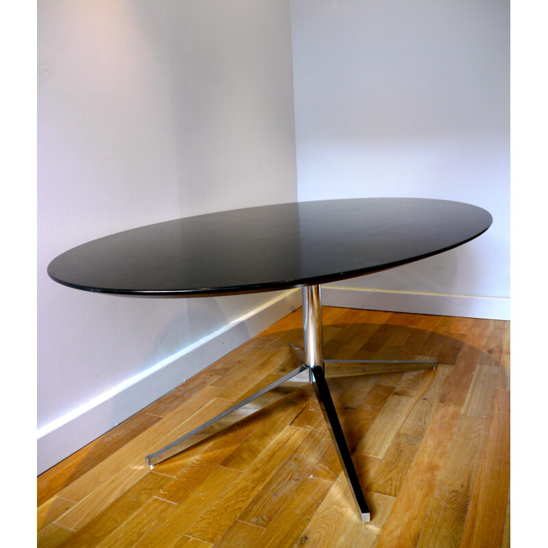 Wooden oval table, Florence KNOLL - 1961