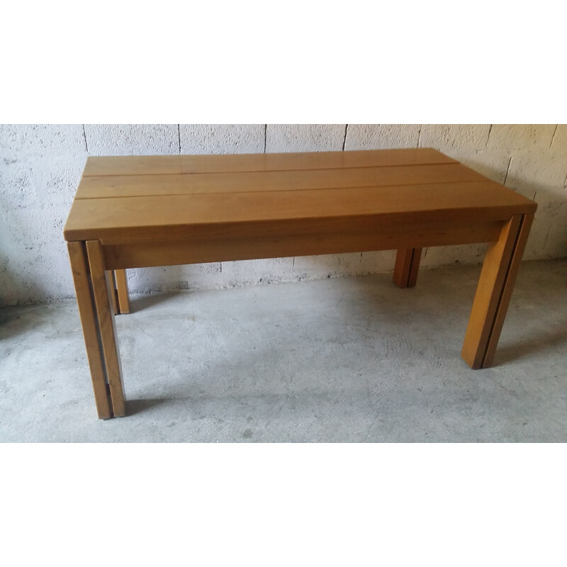 Elm dining table by Regain - 1980s