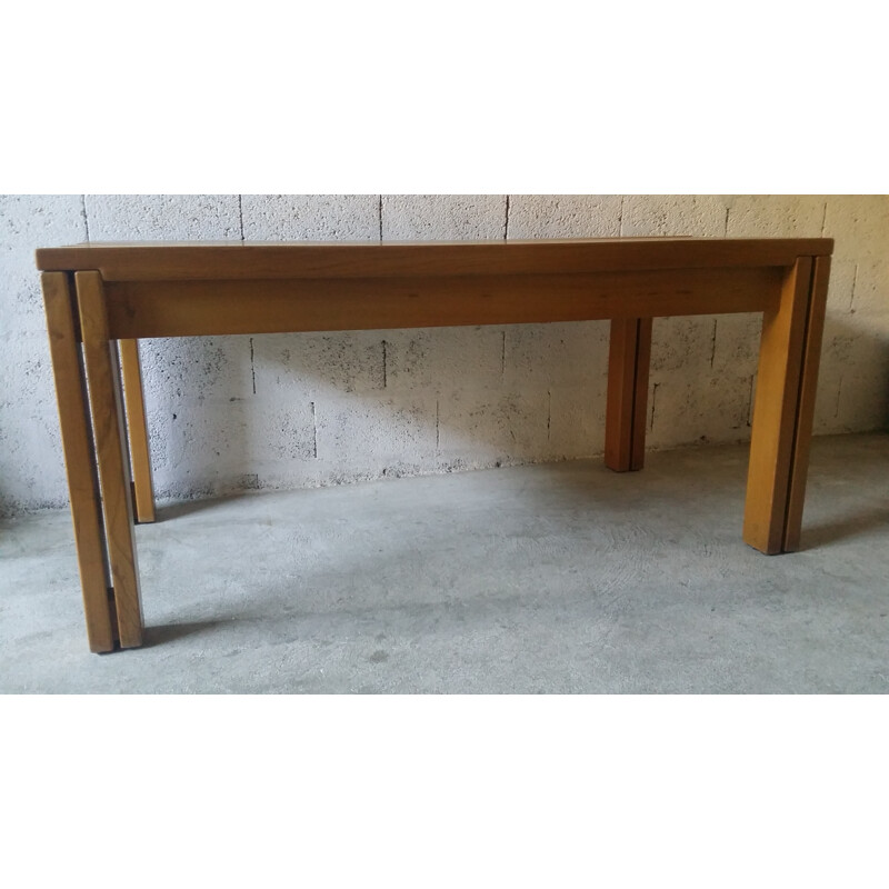 Elm dining table by Regain - 1980s