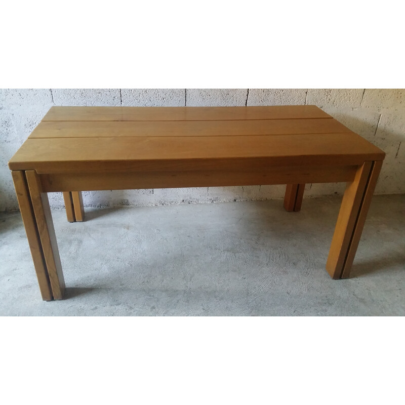 Elm dining table by Regain - 1980s