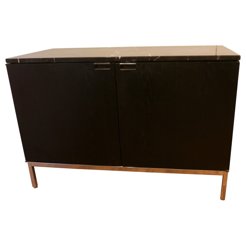 Sideboard with a black marble table top, Florence KNOLL - 1980s