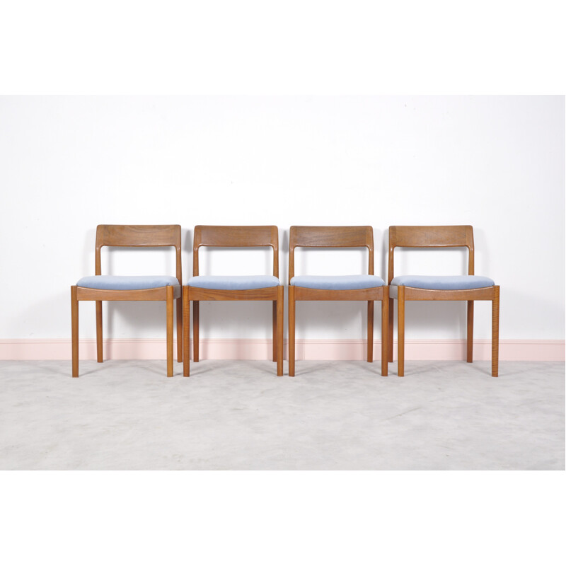 Set of 4 Mid-century teak dining chairs by Johannes Norregaard for Norregaard Mobelfabrik - 1960s