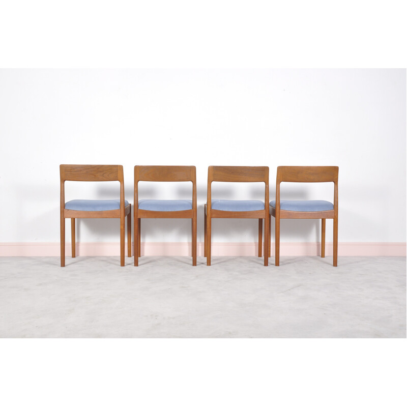 Set of 4 Mid-century teak dining chairs by Johannes Norregaard for Norregaard Mobelfabrik - 1960s