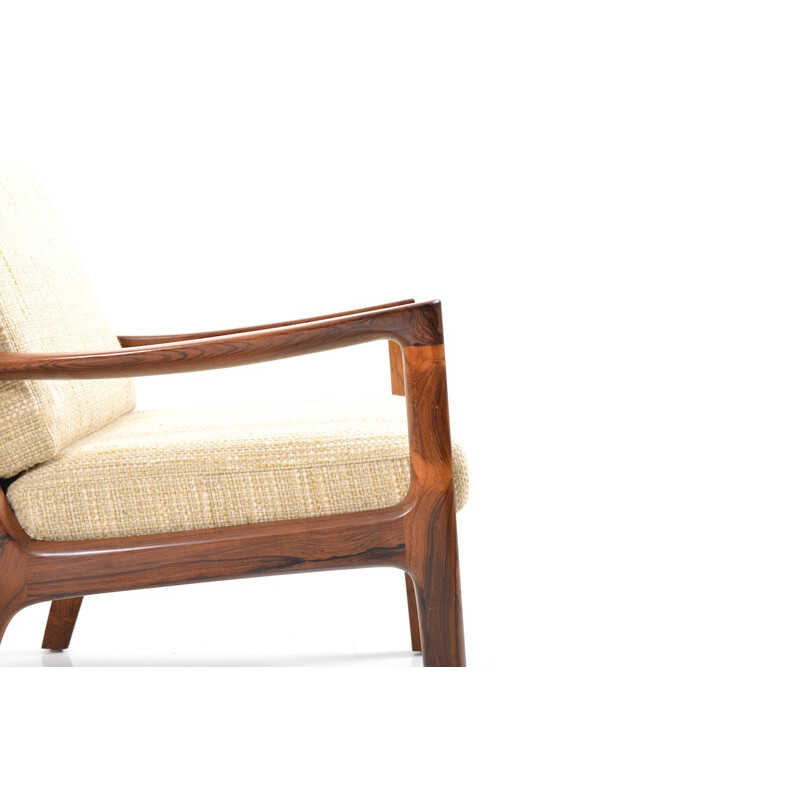 Pair of Senator easy chairs in rosewood by Ole Wanscher - 1960s