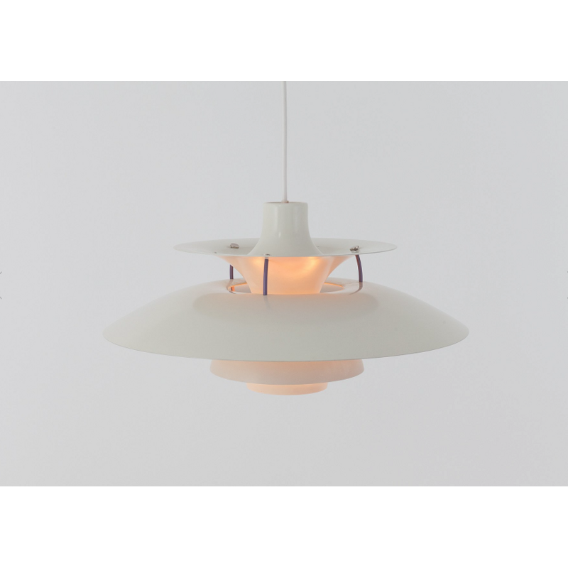 "Ph 5" white hanging lamp by Poul Henningsen - 1950s