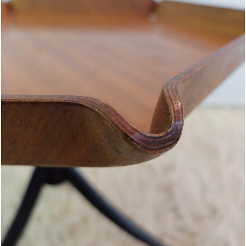 Coffee table in teak and brass by Aldo Tura - 1950s