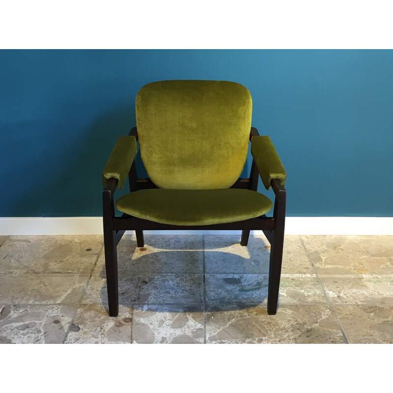 Green Italian armchair produced by Pizzetti - 1960s