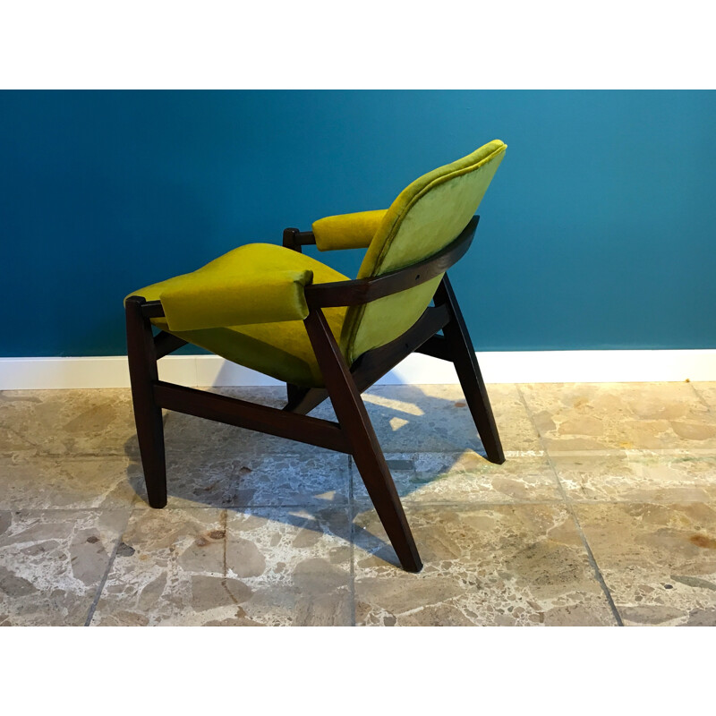 Green Italian armchair produced by Pizzetti - 1960s