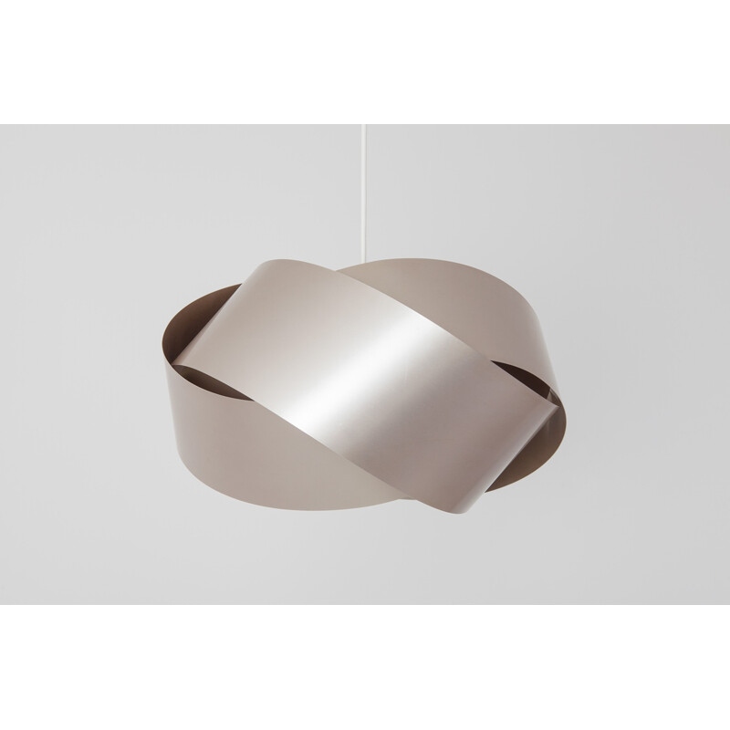 Suspension vintage scandinave en aluminium - 1970